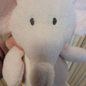 Kellytoy pink plush elephant rattle toy